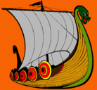 Dibujo Barco vikingo pintado por juanca