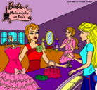 Dibujo Barbie en una tienda de ropa pintado por inmamorales