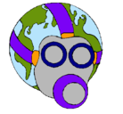 Dibujo Tierra con máscara de gas pintado por yuliiiiiiiii
