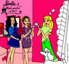 Dibujo Barbie de compras con sus amigas pintado por nuriaBerges