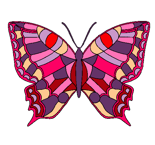 Dibujo Mariposa pintado por polela