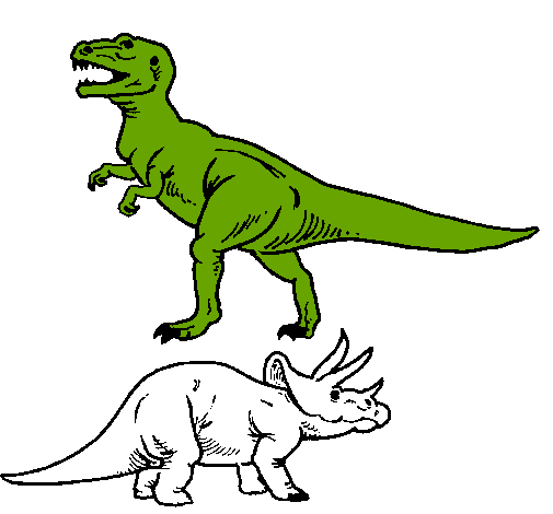 Triceratops y tiranosaurios rex