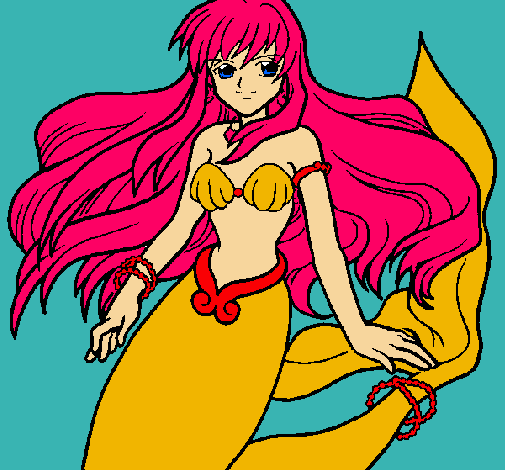 Dibujo Sirena pintado por princessa9