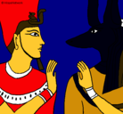 Dibujo Ramsés y Anubis pintado por sintesme