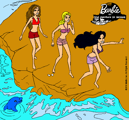 Barbie y sus amigas en la playa