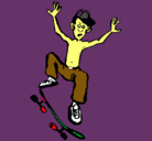Dibujo Skater pintado por abner