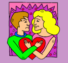 Dibujo Chico y chica enamorados pintado por sheryl_selena