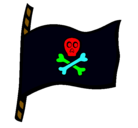 Dibujo Bandera pirata pintado por majano