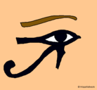 Dibujo Ojo Horus pintado por olga1
