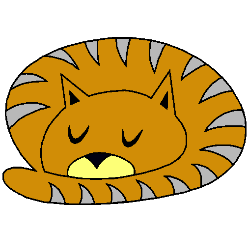 Dibujo Gato durmiendo pintado por ALE2004