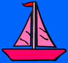 Dibujo Barco velero pintado por rubia