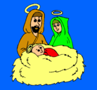 Dibujo Natividad pintado por dana
