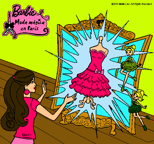 Dibujo El vestido mágico de Barbie pintado por daiana1