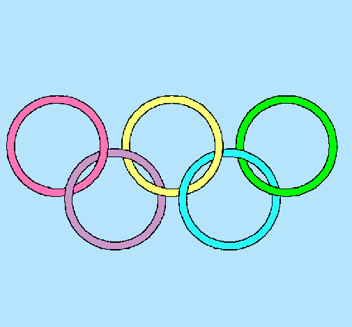 Dibujo Anillas de los juegos olimpícos pintado por Camilita