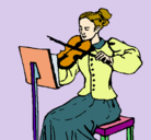 Dibujo Dama violinista pintado por maggysam