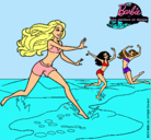 Dibujo Barbie de regreso a la playa pintado por Carmelita