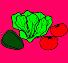Dibujo Verduras pintado por jenni