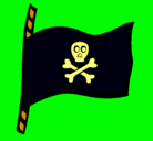Dibujo Bandera pirata pintado por andy08