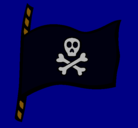Dibujo Bandera pirata pintado por cxcv