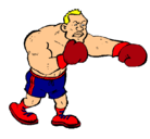 Dibujo Boxeador pintado por beto