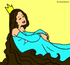 Dibujo Princesa relajada pintado por aliciahs