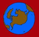 Dibujo Planeta Tierra pintado por Adelita