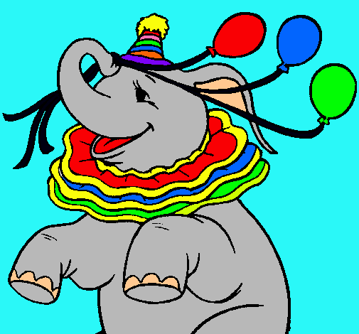 Elefante con 3 globos