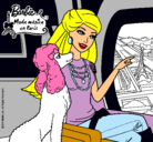 Dibujo Barbie llega a París pintado por xula