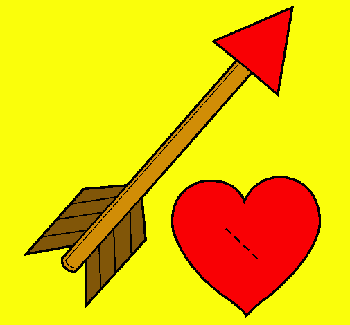 Dibujo Flecha y corazón pintado por Pigs