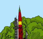 Dibujo Lanzamiento cohete pintado por RenatoAlonso