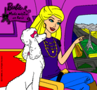 Dibujo Barbie llega a París pintado por jade