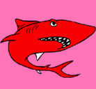 Dibujo Tiburón pintado por chapas