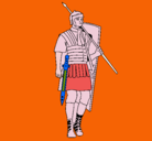 Dibujo Soldado romano pintado por adrin
