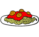 Dibujo Espaguetis con carne pintado por popalba