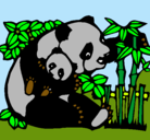 Dibujo Mama panda pintado por steph02