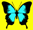 Dibujo Mariposa con alas negras pintado por Adelita