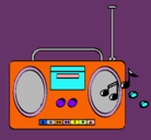 Dibujo Radio cassette 2 pintado por PONCHIS