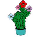 Dibujo Flores de cactus pintado por kpoiu