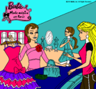 Dibujo Barbie en una tienda de ropa pintado por wendy432