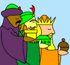 Dibujo Los Reyes Magos 3 pintado por cangrejo