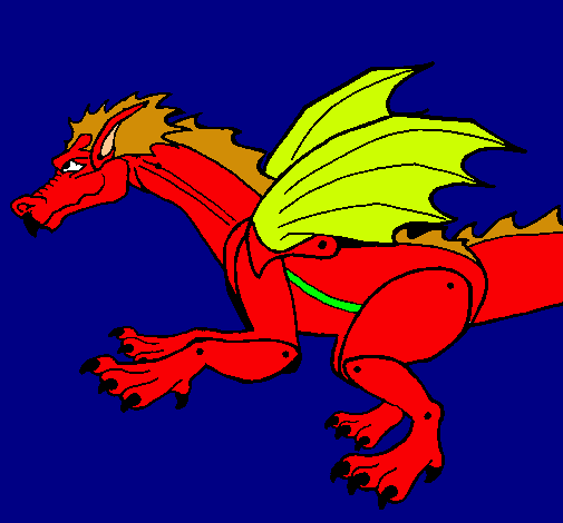 Dibujo Dragón feroz pintado por ALE2004