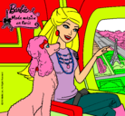 Dibujo Barbie llega a París pintado por pepa