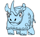 Dibujo Rinoceronte pintado por uuuu