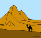 Dibujo Paisaje con pirámides pintado por fofo