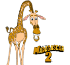 Dibujo Madagascar 2 Melman pintado por zazke