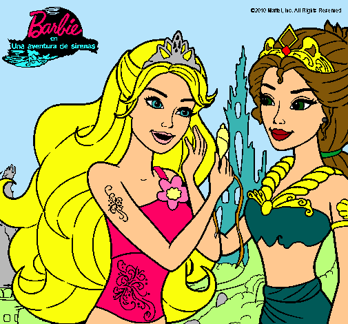 Barbie se despiede de la reina sirena