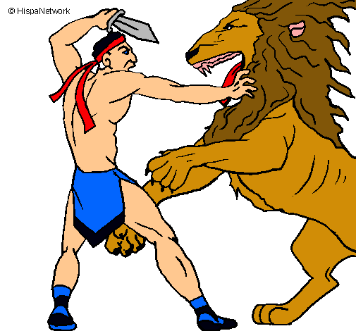 Gladiador contra león