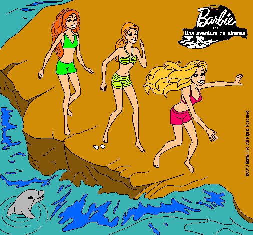 Barbie y sus amigas en la playa