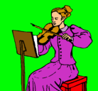Dibujo Dama violinista pintado por sachi