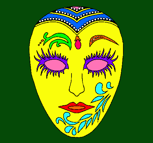 Dibujo Máscara pintado por Adelita